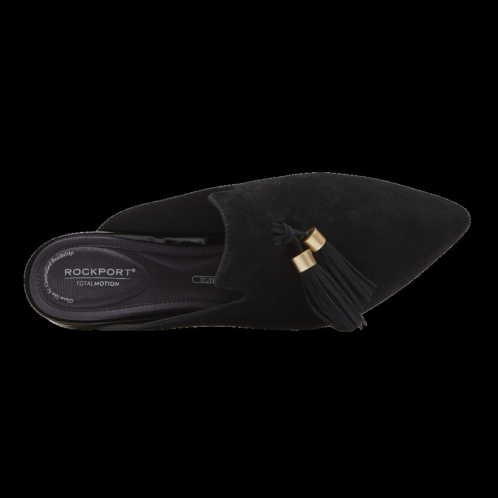 Rockport Womens Total Motion Adelyn Tassel - Slides Black - XRO234571